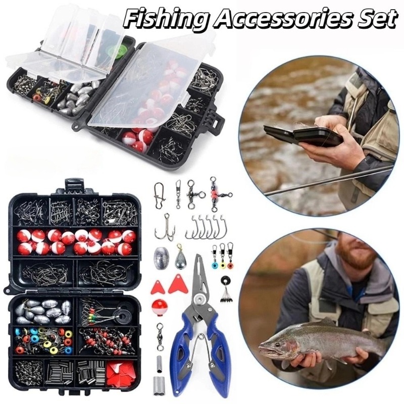 Fishing Hook Box - 1セット スフィアフロート 釣り道具キット クランクフック 鯉釣り 釣り部品キット