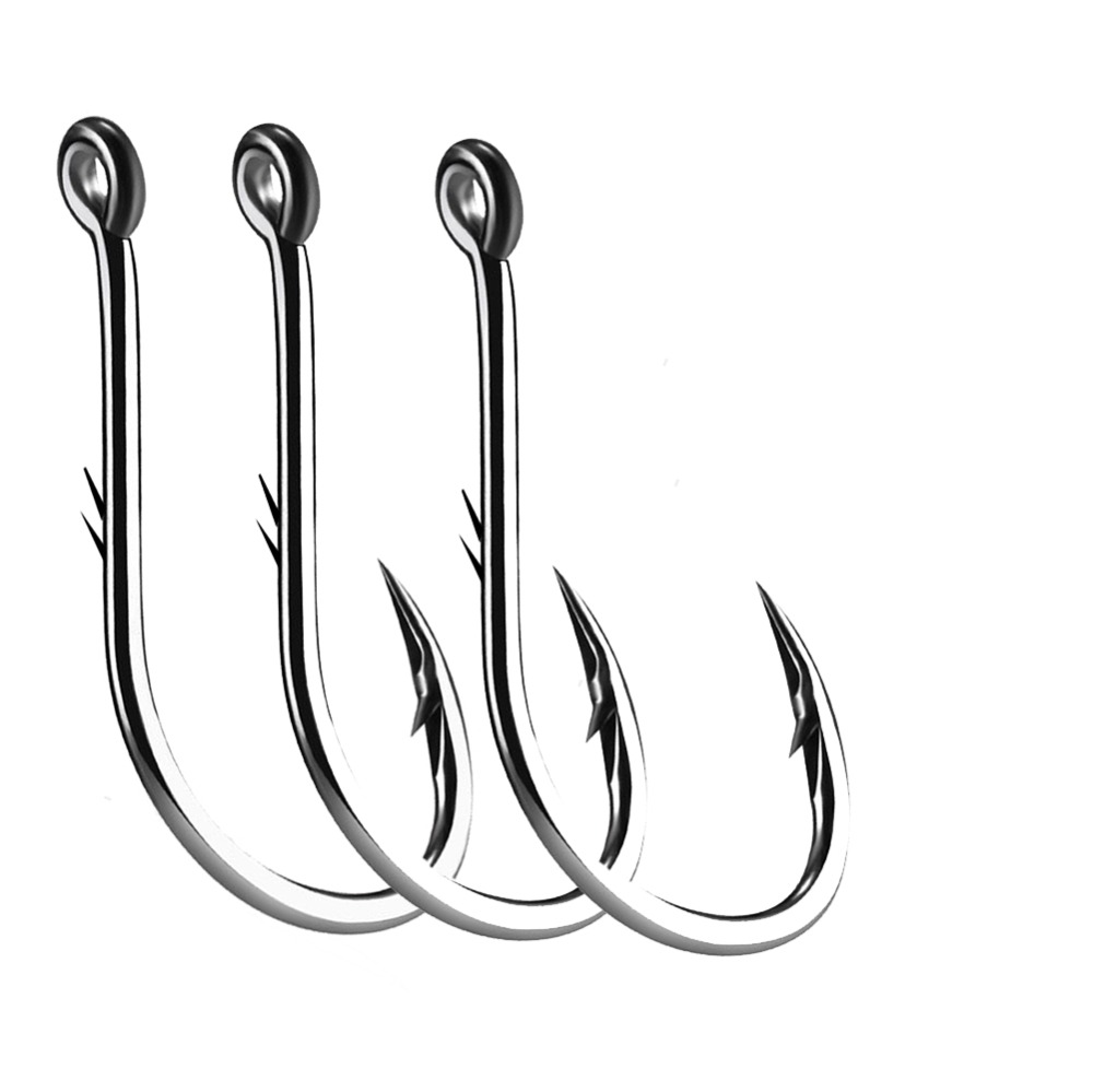 Fishing Hook Assortment - 50個iseamaサークル鯉目釣りフックサイズ12 9 6 4 1 1/0