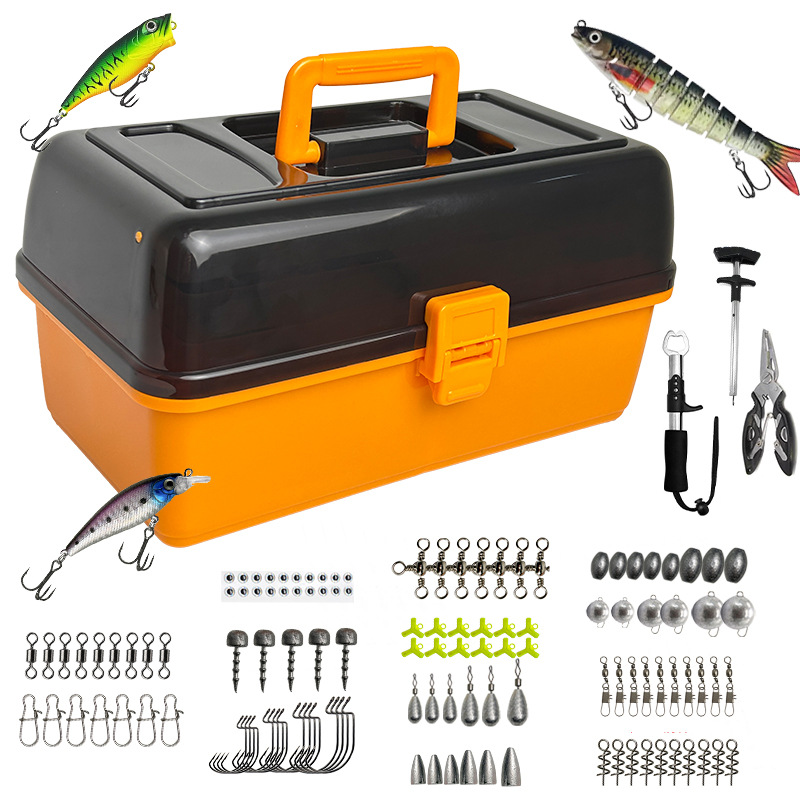 大型4層アウトドアフィッシングソフトベイトリードヘッドフック - Fishing Hook Box のレビューと価格