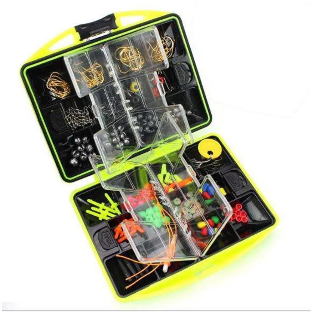 184点釣りアクセサリーキット フック シンカー ウェイト  - Fishing Hook Box のレビューと価格