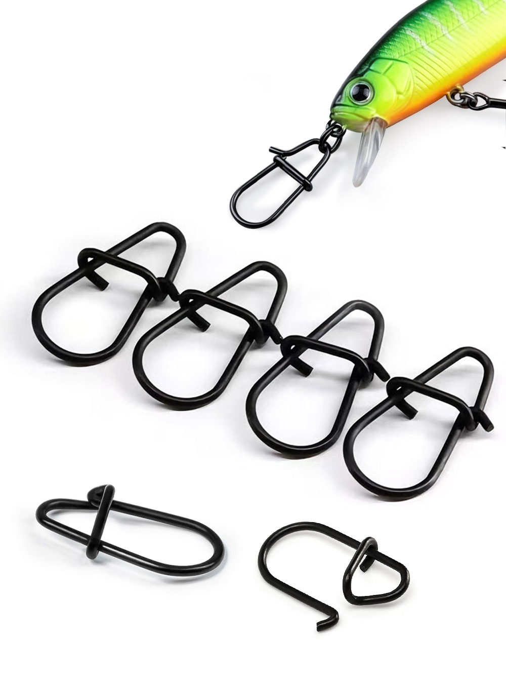 GOBAIT 100個入り ブラック ステンレススチール製  - Fishing Hook Offset のレビューと価格