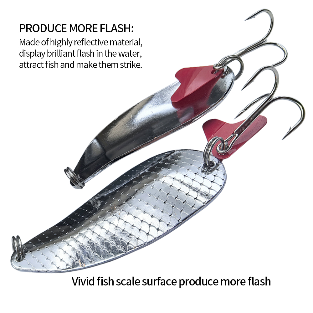 トラウト釣り用スプーンルアー シルバーゴールドスプーン トレ - Fishing Hook Treble のレビューと価格