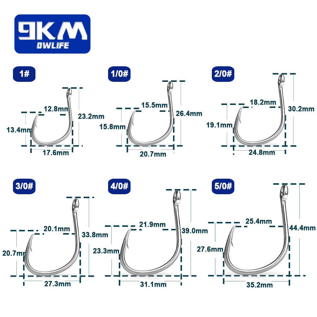 9 キロ釣りフック海水生き餌フック 25 〜 100 個サー - Fishing Hook Offset のレビューと価格