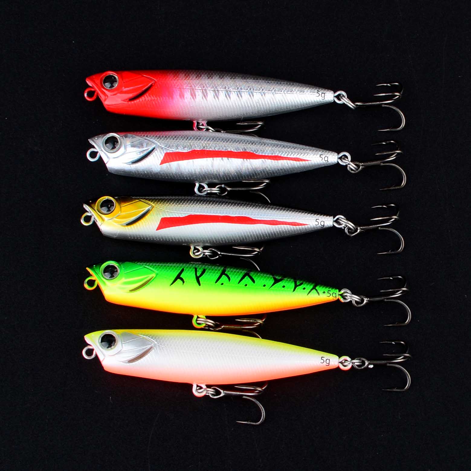 1pc 5g 10g 14g トップウォーターポッパー釣りル - Fishing Hook Treble のレビューと価格
