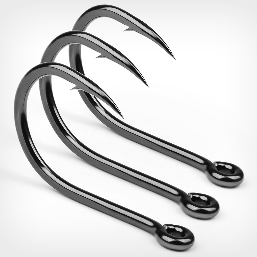 10 個高炭素鋼有刺鉄線チューブアイ釣りフックリング付き海水 - Fishing Hook Assortment のレビューと価格